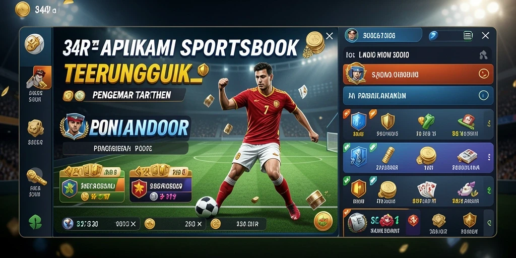 Tampilan menarik dari gameplay Sportsbook 34R saat memasang taruhan.