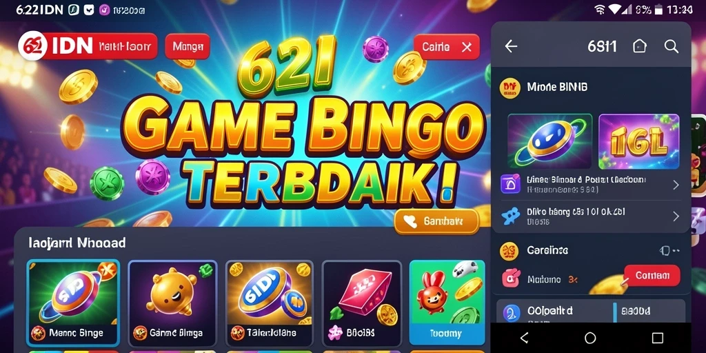 Tampilan gameplay seru dari 62IDN saat bermain Bingo.