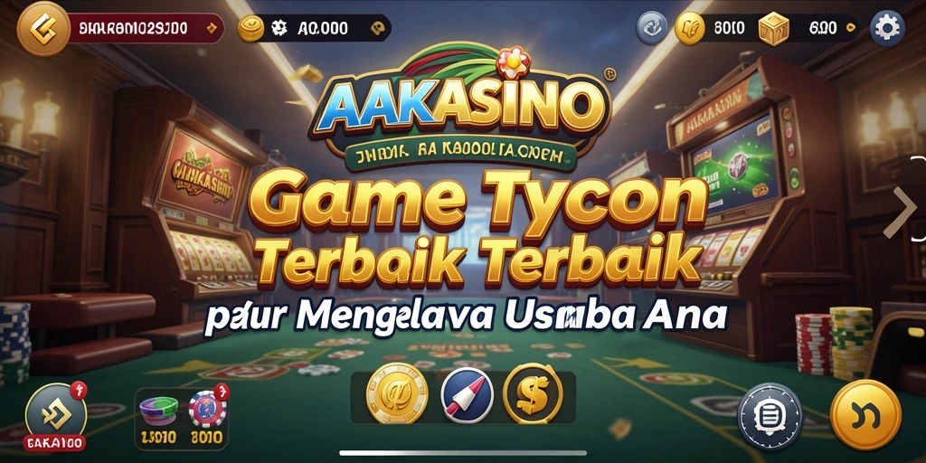 Tampilan utama AAKASINO menampilkan sekeliling kasino yang megah dan penuh warna.