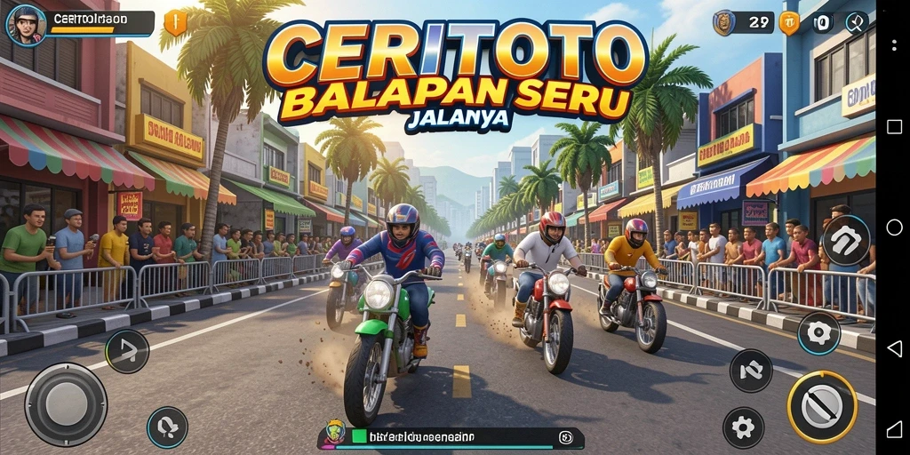 Tampilan gameplay yang menegangkan dan seru di CERITOTO.