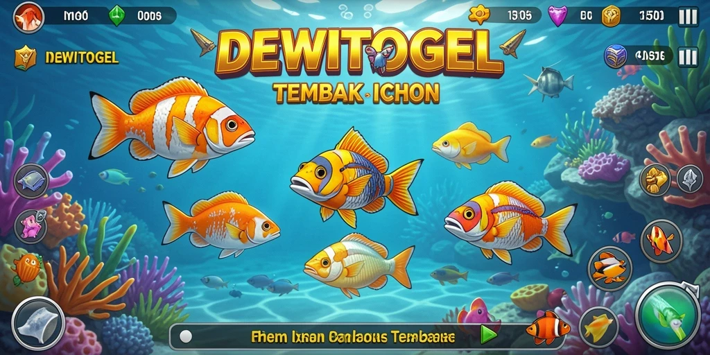 Tampilan permainan DEWITOGEL dengan grafis menarik dan gameplay seru Tembak Ikan.