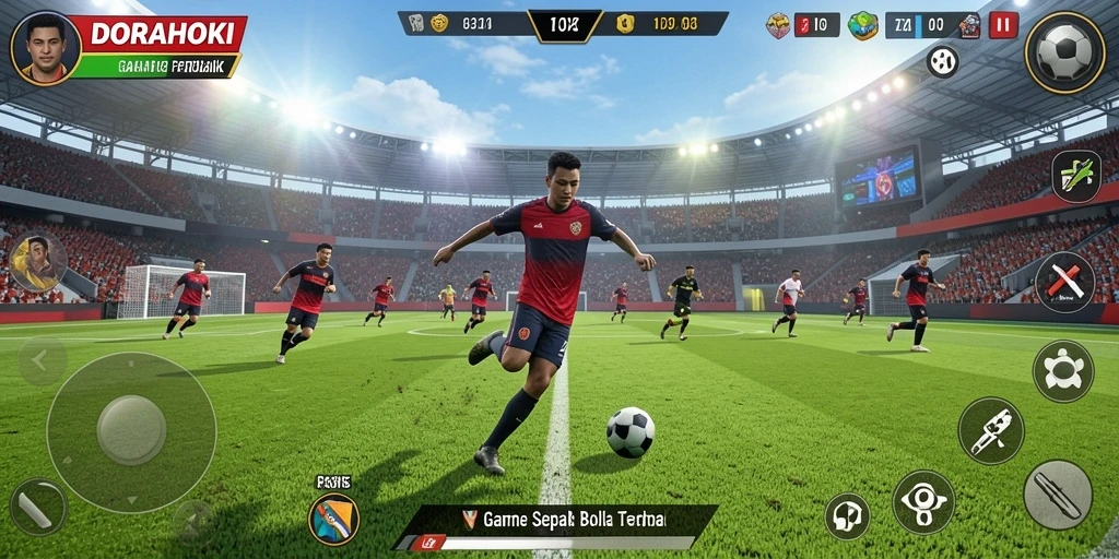 Tampilan gameplay DORAHOKI yang menegangkan saat bertanding.
