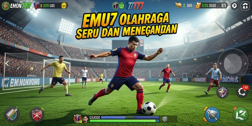 Tampilan gameplay menarik dari EMON777 dengan aksi olahraga seru.