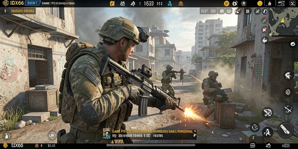 Gameplay intens dari IDX66 yang memukau para pemain FPS.