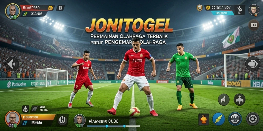 Tampilan gameplay seru dalam JONITOGEL yang penuh tantangan olahraga.
