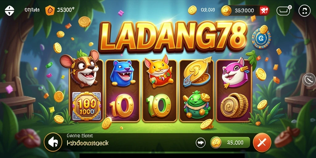 Gameplay Slot yang menarik di LADANG78 dengan fitur bonus.