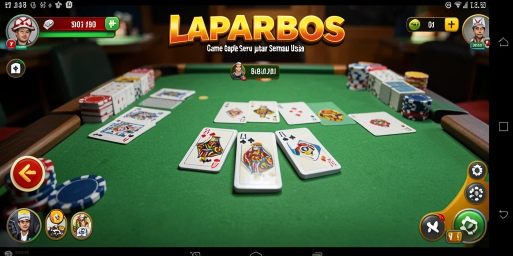 Tampilan gameplay menarik dari LAPARBOS di permainan Gaple.