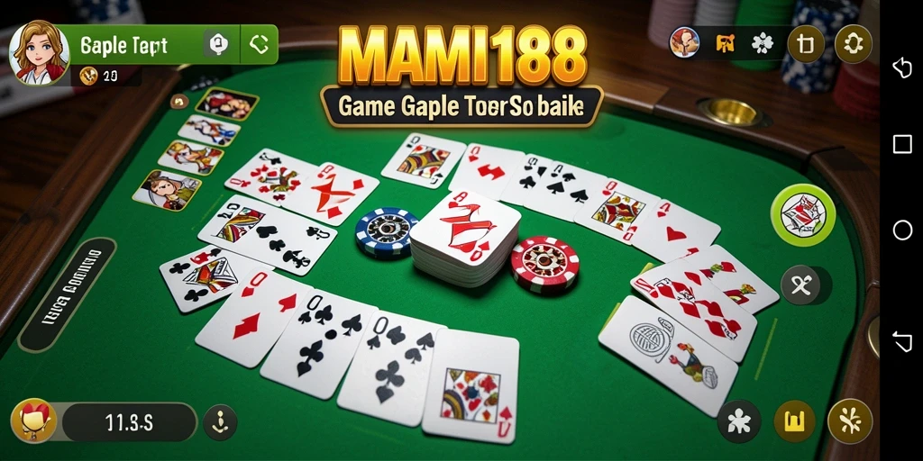 Screenshot gameplay Gaple yang seru dan menantang di MAMI188.