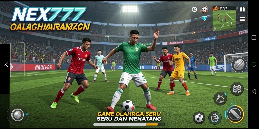 Tampilan gameplay menarik dari aplikasi NEX777 yang menampilkan pertandingan olahraga.