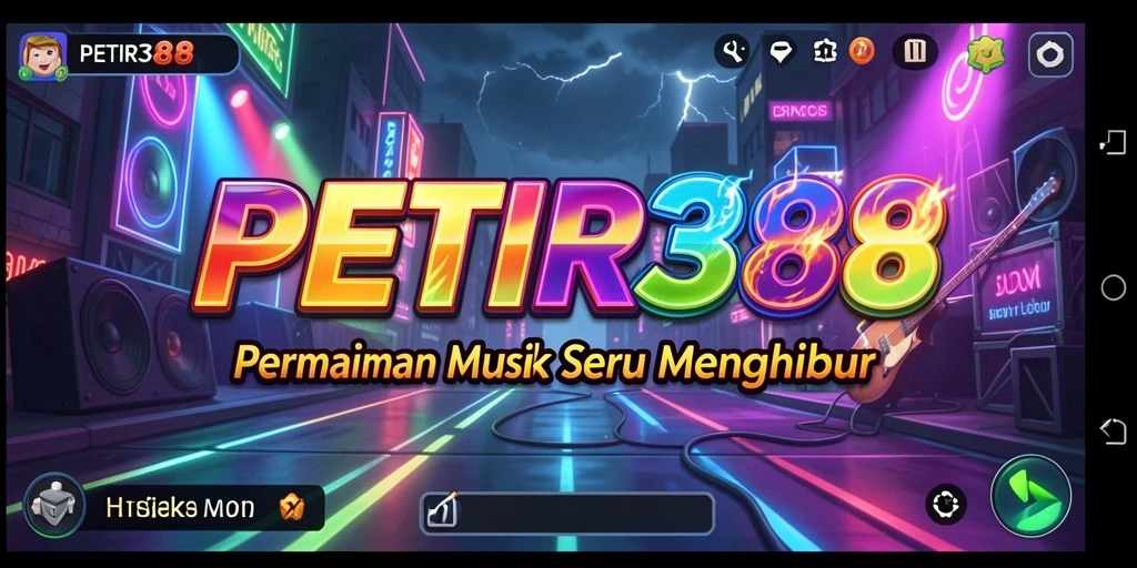 Tampilan menarik gameplay PETIR388 yang penuh musik.