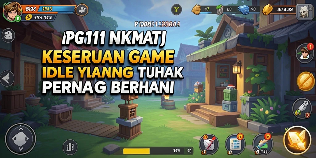 Tangkapan layar PG11 menunjukkan gameplay seru dengan kemajuan karakter secara otomatis.