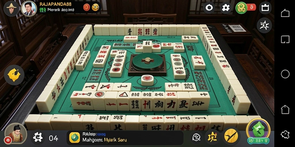 Tampilan menarik dari gameplay Mahjong di RAJAPANDA88.