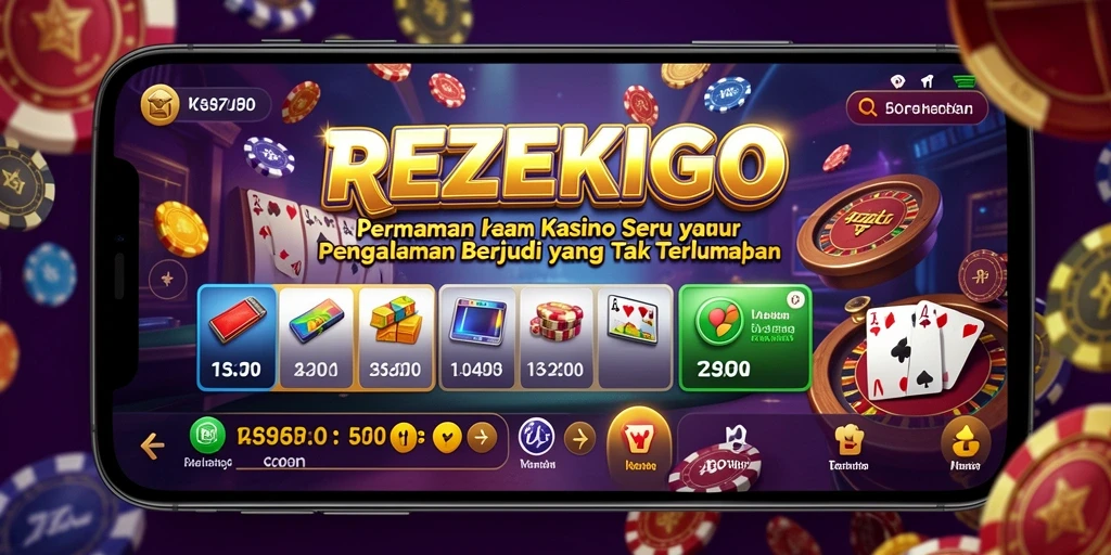 Tampilan gameplay menarik di REZEKIGO dengan berbagai permainan Kasino.