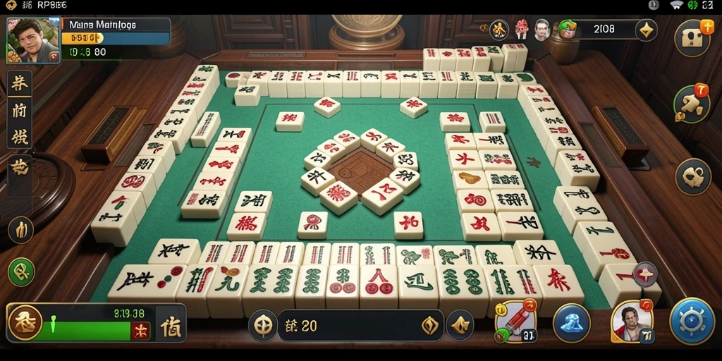 Tampilan gameplay Mahjong yang menarik dan interaktif di RP886.