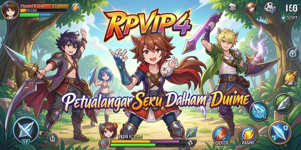 Tampilan menarik dari gameplay RPVIP4 yang penuh aksi Anime.