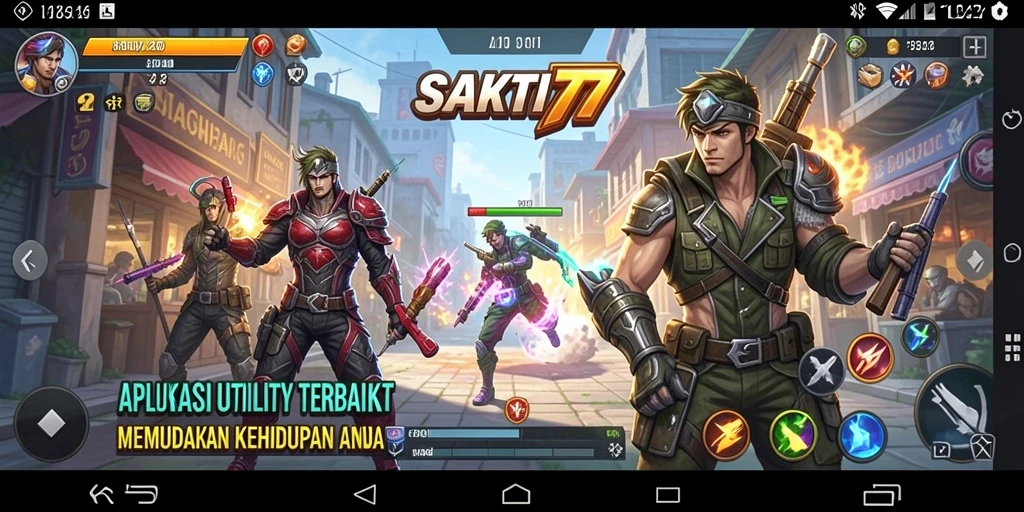 Tampilan utama SAKTI77 yang user-friendly dan fungsional.
