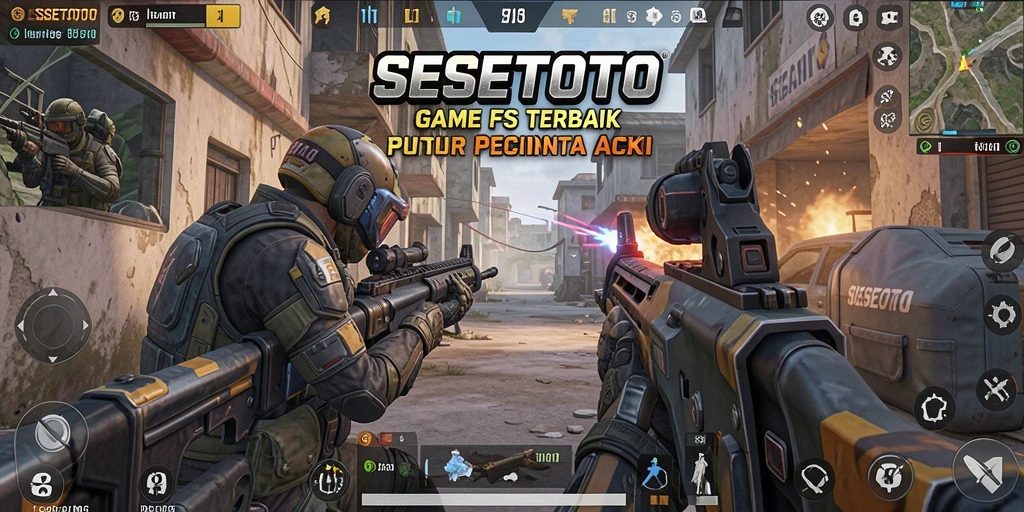 Screenshot SESETOTO menampilkan aksi tembak-menembak yang intens dan grafis memukau.