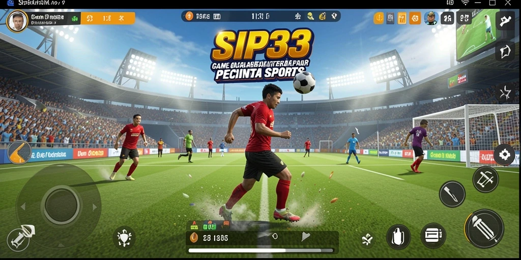 Tangkapan layar SIP33 menunjukkan gameplay penuh aksi dari berbagai olahraga.