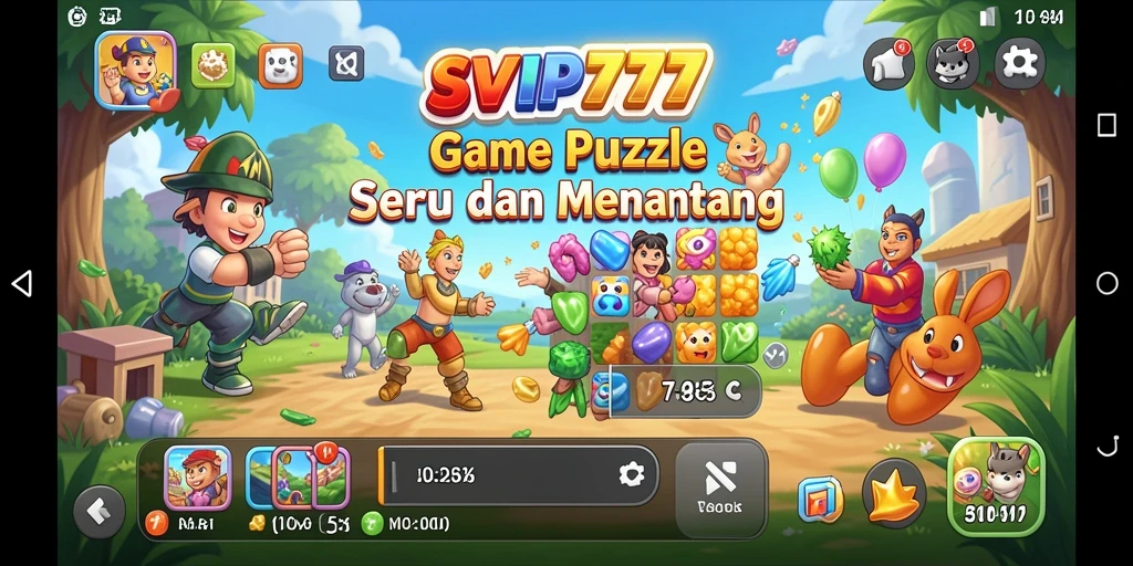 Tampilan gameplay seru di SVIP777 dengan berbagai puzzle yang menantang.